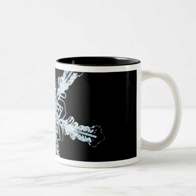 Stellar snow crystal Two-Tone coffee mug (Right)