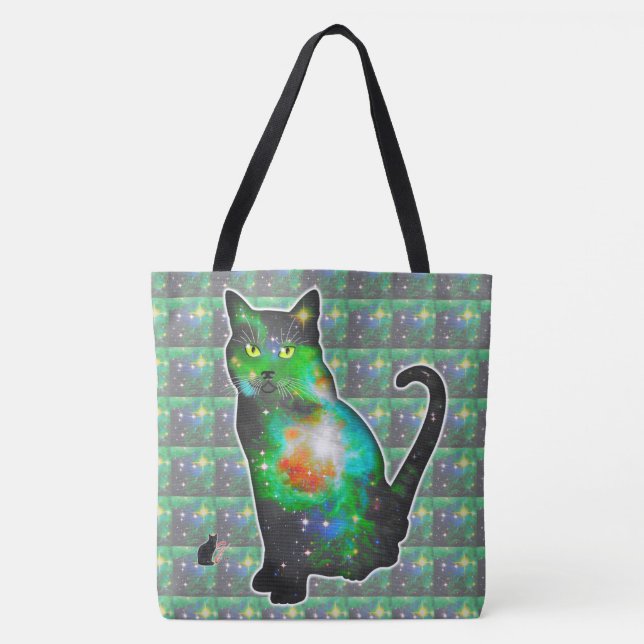 Stellar Space In Cat Tote Bag (Front)