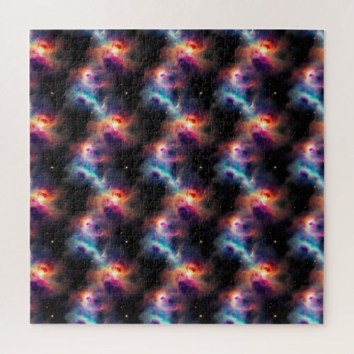 Stellar Symphony Galactic Nebulas Pattern Jigsaw Puzzle