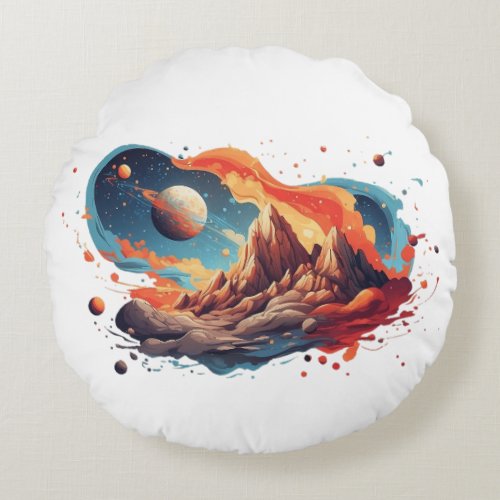 Stellar Threads Round Pillow