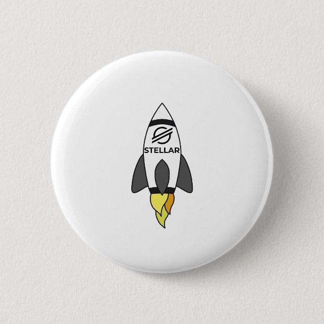 Stellar To The Moon Rocket Button (Front)