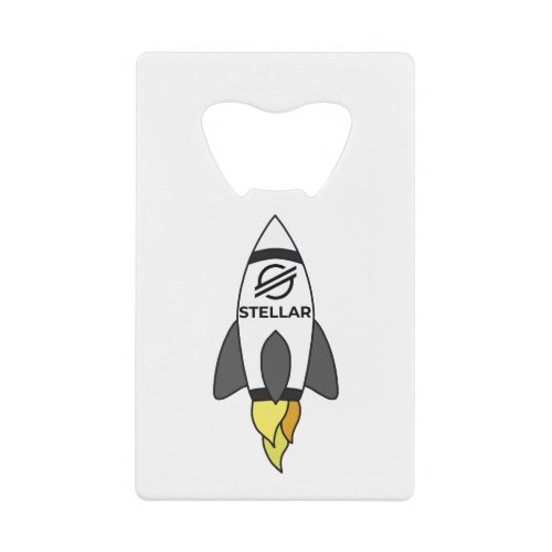 Stellar To The Moon Rocket Credit Card Bottle Opener