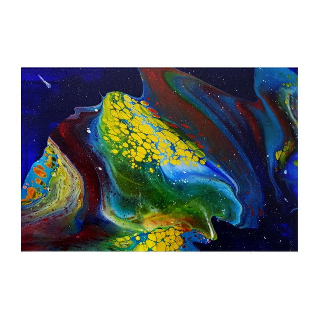 Stellar Wave (acrylic painting) Acrylic Print (Front)