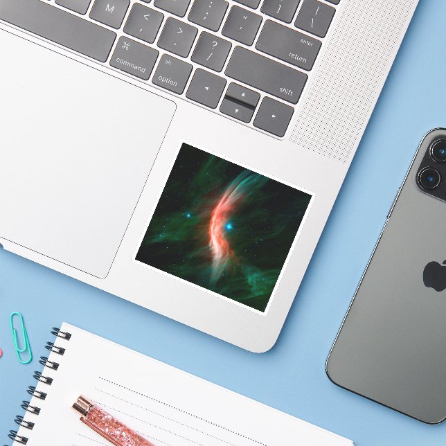 Stellar Winds Flow Out From Zeta Ophiuchi. Sticker (Laptop w/ iPhone)