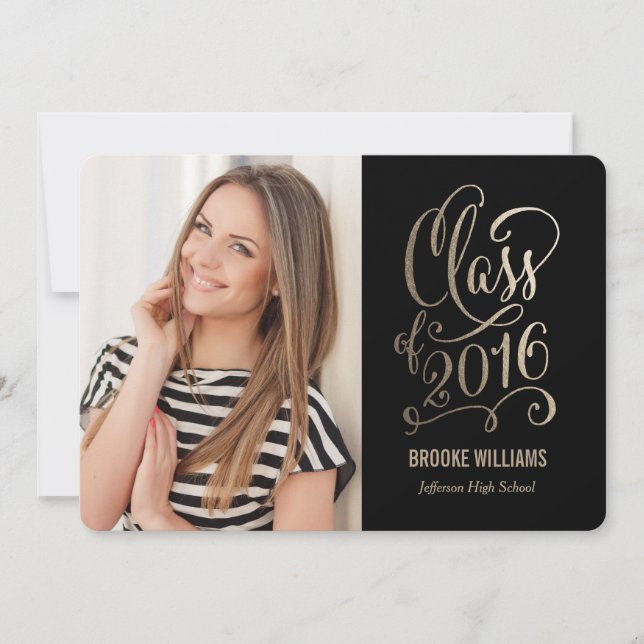 Stellar Year Editable Color Graduation Invitation (Front)