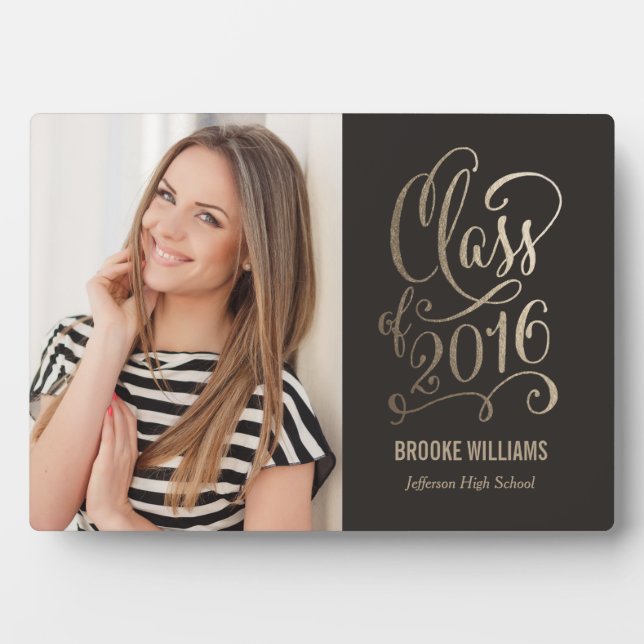 Stellar Year EDITABLE COLOR Graduation Plaque (Front)