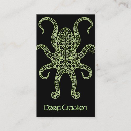 StellaRoot Cracken Octopus Damask Business Card