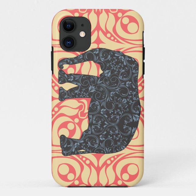 StellaRoot Damask Elephant Vinatge Preppy Case-Mate iPhone Case (Back)