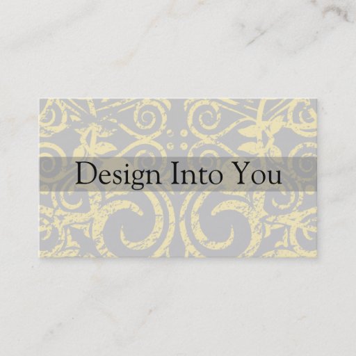 Customizable StellaRoot Designs Damask Grunge Business Card