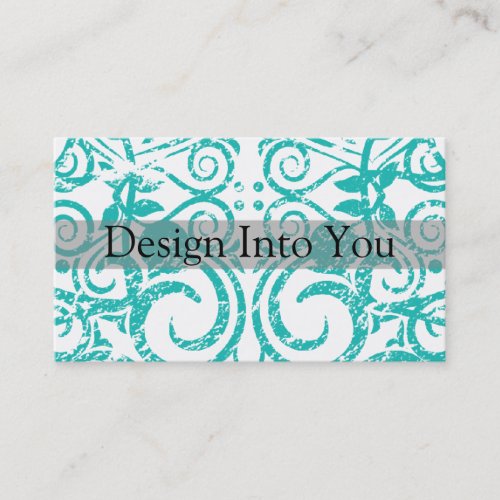 StellaRoot Designs Damask Grunge Business Card