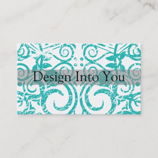 Customizable StellaRoot Designs Damask Grunge Business Card
