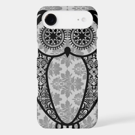 StellaRoot Hootie Owl Damask Case-Mate iPhone Case (Back)