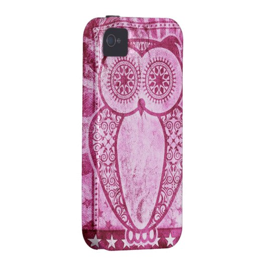 StellaRoot Pink Jeans Hootie Owl Case-Mate iPhone Case (Back/Right)