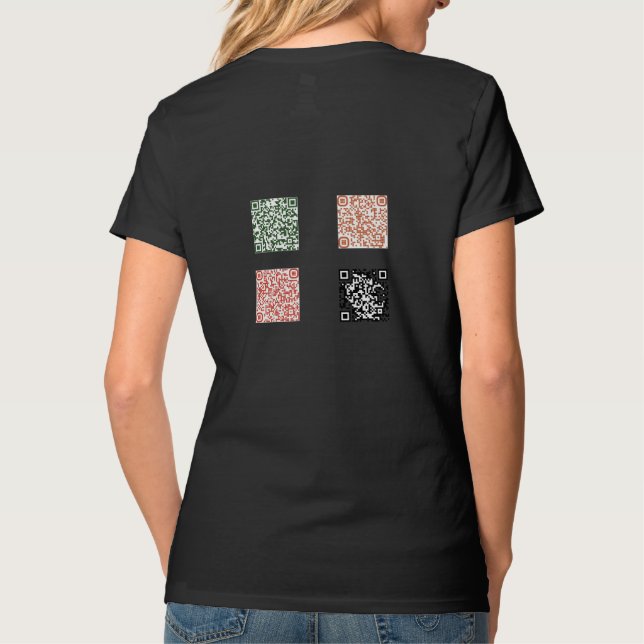 Stella's Sisters Basic T-Shirt w/QR Codes on Back (Back)
