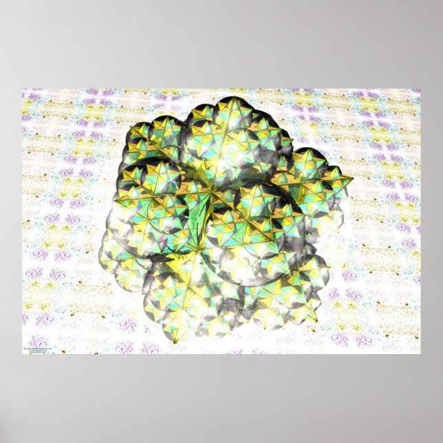 Stellated Dodecahedron Fractal Poster (Front)