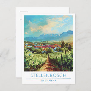 Stellenbosch South Africa Vintage Travel Postcard