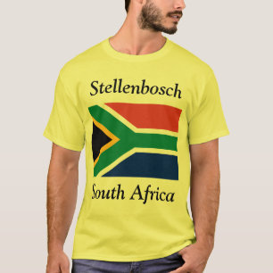 Stellenbosch, South Africa with South African Flag T-Shirt