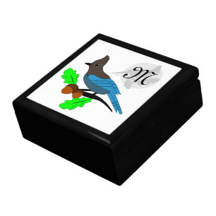 Steller Blue Jay Monogram Gift Box