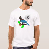 Stellar Blue Jay dark shirt, Zazzle