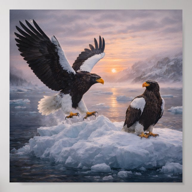 Steller’s Sea Eagle (Haliaeetus pelagicus) – Poster (Front)