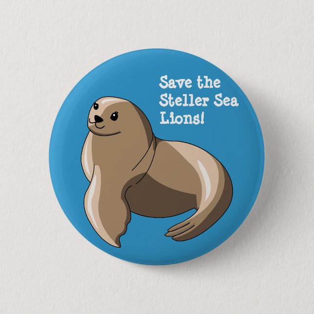 Steller Sea Lions Button (Front)