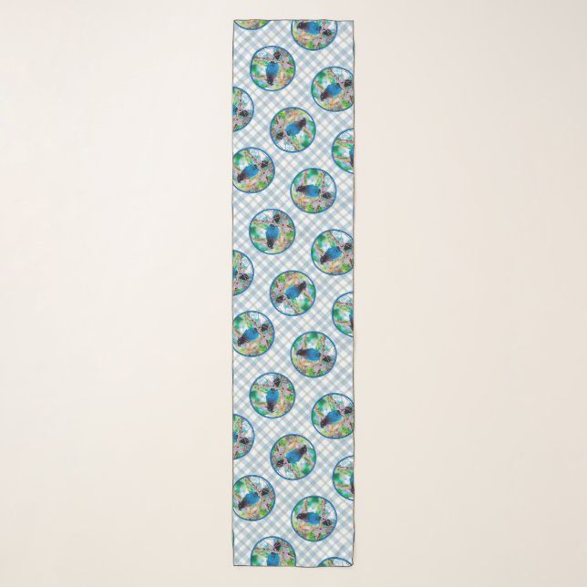 Steller's Jay in Forest Original Photograph Scarf (Front)