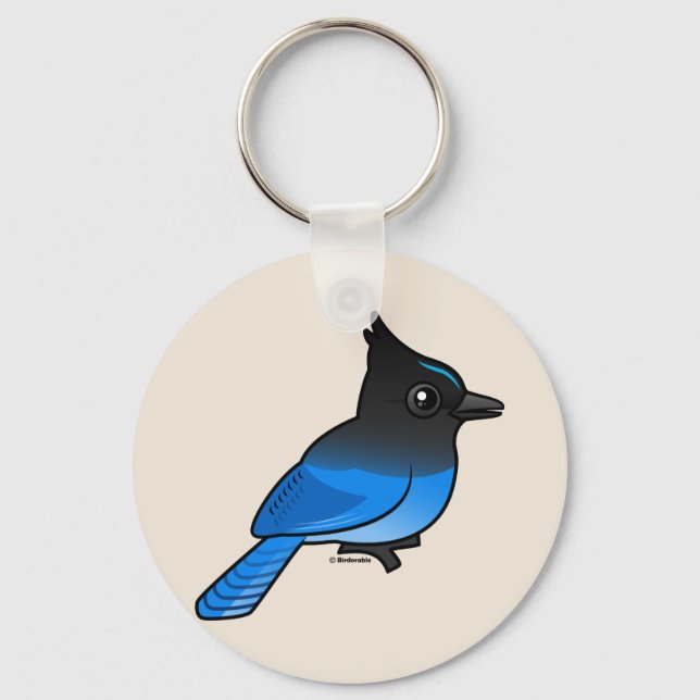 Steller's Jay Keychain (Front)