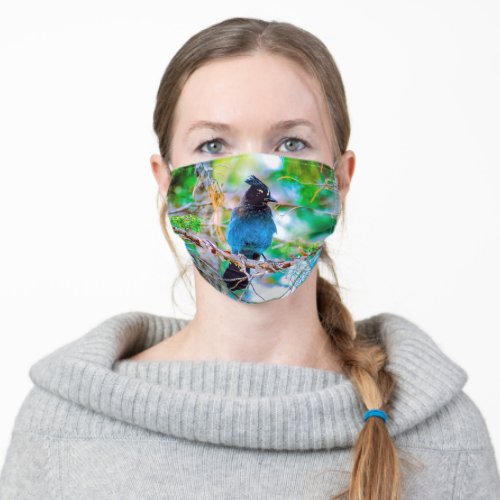 Stellers Jay _ Original Photograph Adult Cloth Face Mask