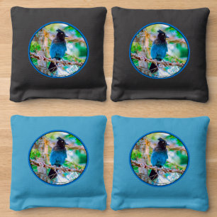 Steller's Jay - Original Photograph Cornhole Bags