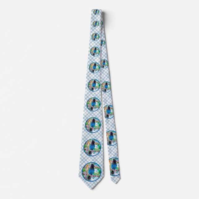 Steller's Jay - Original Photograph Neck Tie (Front)