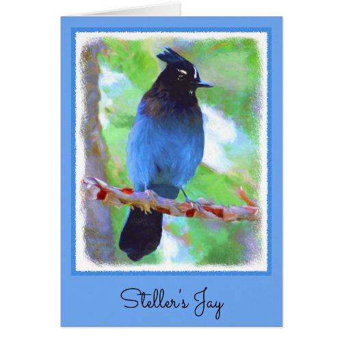 Stellers Jay Painting _ Original Bird Art