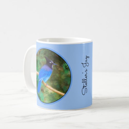 Stellers Jay Painting _ Original Bird Art Coffee Mug