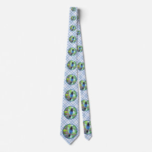 Steller's Jay Painting - Original Bird Art Neck Tie