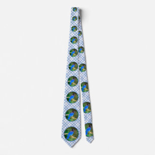 Steller's Jay Painting - Original Bird Art Neck Tie