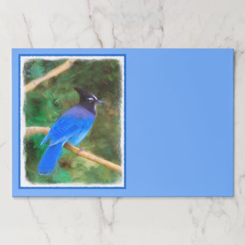 Stellers Jay Painting _ Original Bird Art Paper Pad