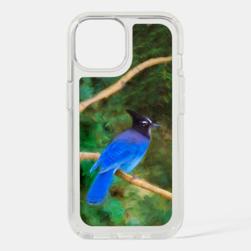 Stellers Jay Painting _ Original Bird Art iPhone 15 Case