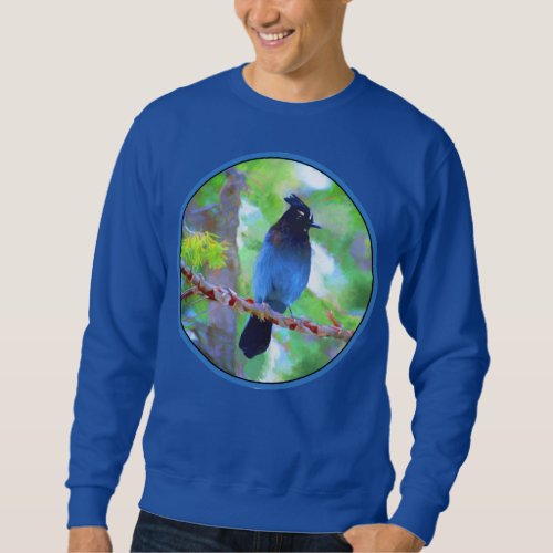 Stellers Jay Painting _ Original Bird Art Sweatshirt
