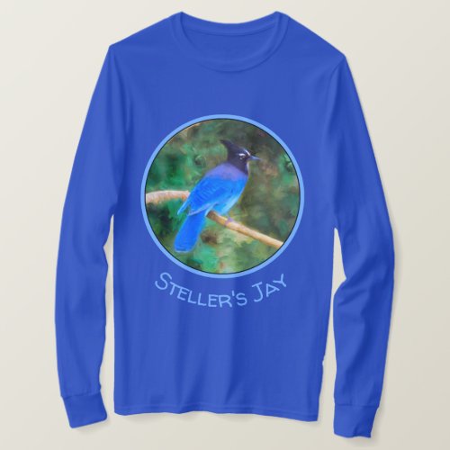 Stellers Jay Painting _ Original Bird Art T_Shirt