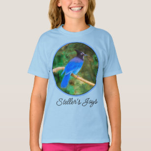 Stellar Blue Jay dark shirt, Zazzle