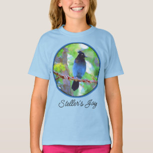 Steller's Jay Painting - Original Bird Art T-Shirt