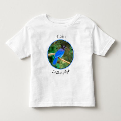 Stellers Jay Painting _ Original Bird Art Toddler T_shirt