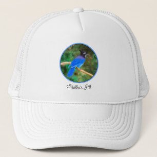 Steller's Jay Painting - Original Bird Art Trucker Hat