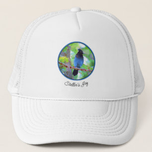 Steller's Jay Painting - Original Bird Art Trucker Hat