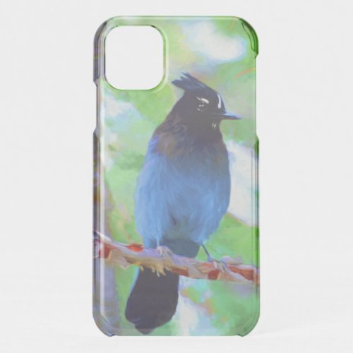 Stellers Jay Painting _ Original Bird Art iPhone 11 Case