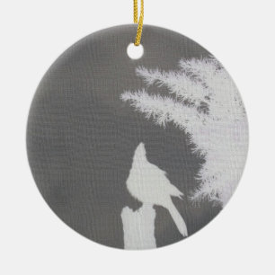Steller's Jay Silhouette Ceramic Ornament