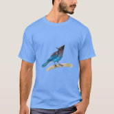 Stellar Blue Jay dark shirt, Zazzle