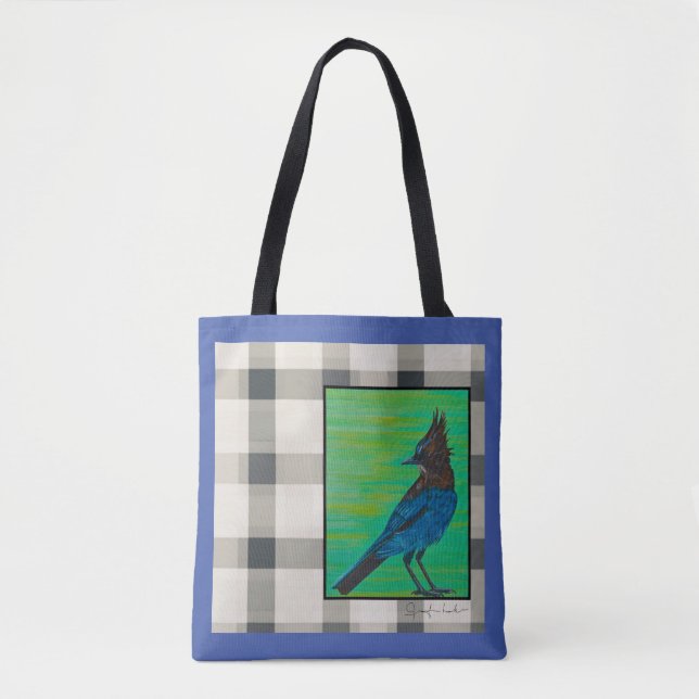 Stelllar Plaid Tote Bag (Front)