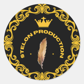 Stelon production premium classic round sticker