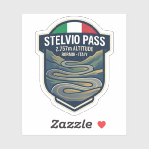Stelvio Pass - Dolomites Racing Road Sticker