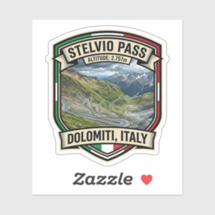 Stelvio Pass - European Mountain Pass Sticker